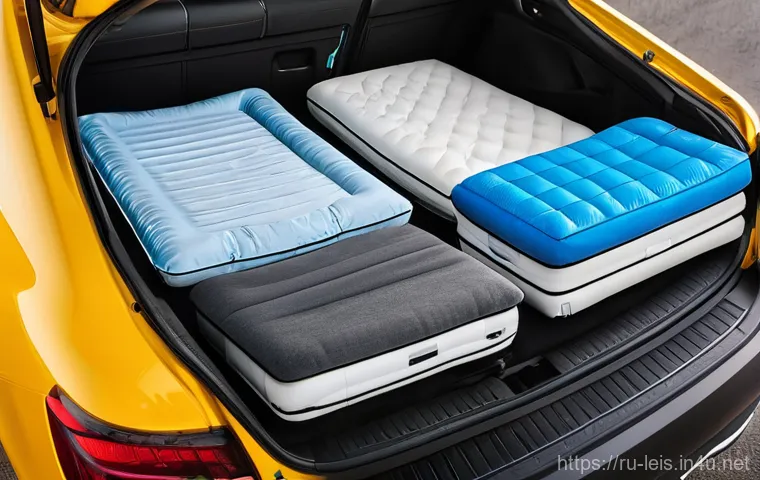 차박용 매트리스 추천 - **Prompt 2: Serene Morning in the Car**
    "A tranquil scene inside a cozy car, transformed into a ...