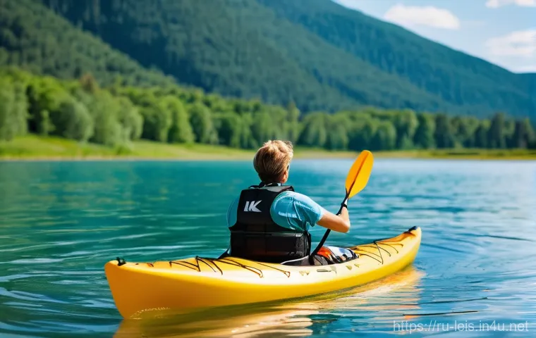 카약 구매 가이드 - **Image Prompt: The Versatility of Modern Kayaking**
    A vibrant, sun-drenched scene at a pictures...
