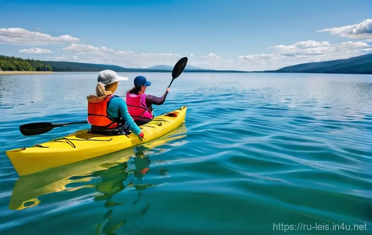 카약 구매 가이드 - **Image Prompt: The Versatility of Modern Kayaking**
    A vibrant, sun-drenched scene at a pictures...