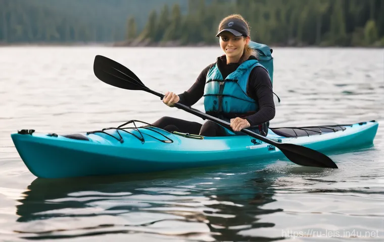 카약 구매 가이드 - **Image Prompt: Adventures for Every Paddler**
    A bright, inviting scene depicting two distinct k...